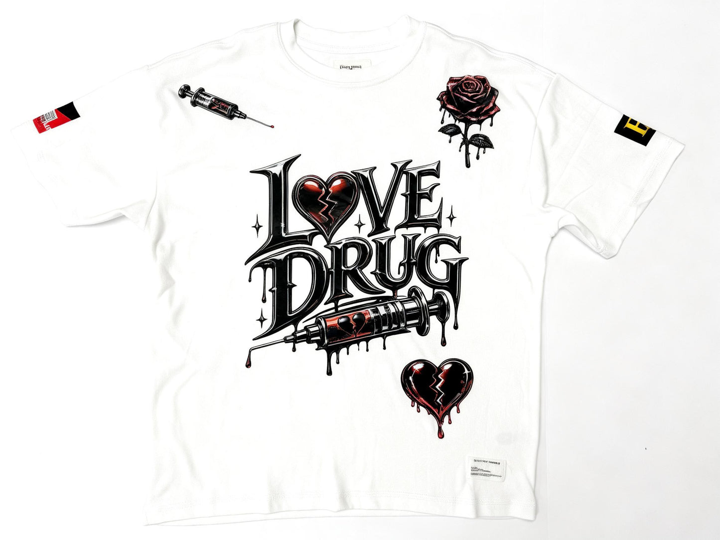 Love Drug Oversized White Shirt